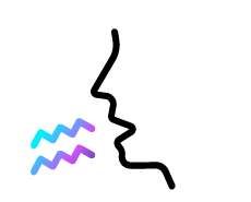 Icon showing shaking in voice symptom